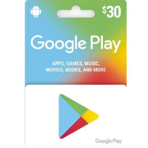Google Play $30 USD Digital Gift Cards (Email Delivery)