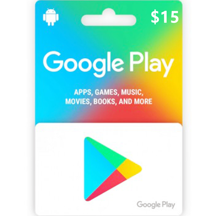 Google Play 15 USD Digital Gift Cards