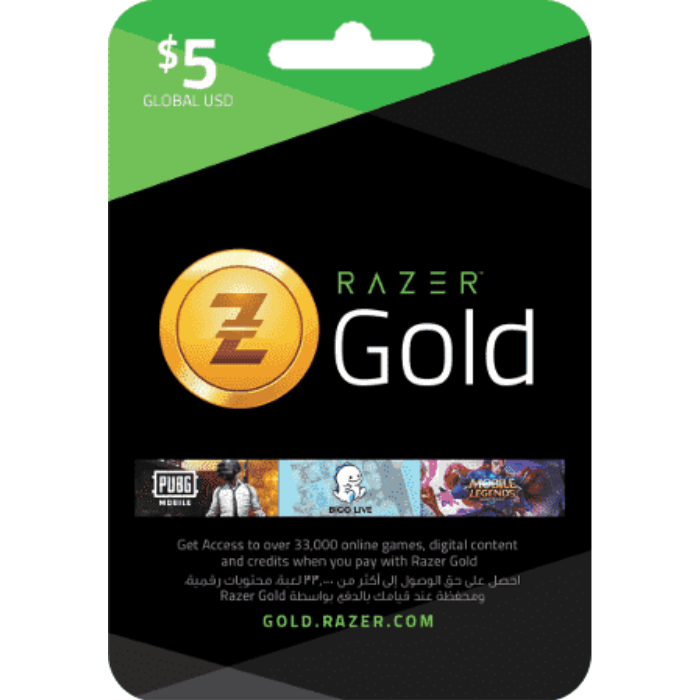 Razer Gold 5 USD Gift Card Email Delivery 1