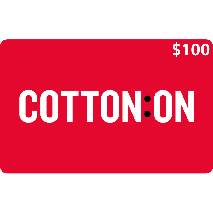 Cotton On 100 NZD Digital Gift Cards Email Delivery