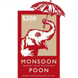Monsoon Poon $200 NZD Physical Gift Card (Express Delivery)