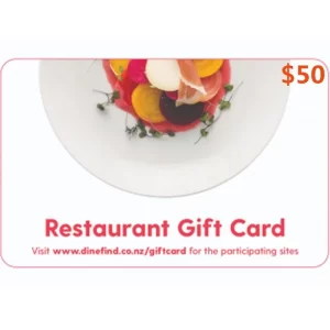 Restaurant $50 NZD Physical Gift Card (Express Delivery)