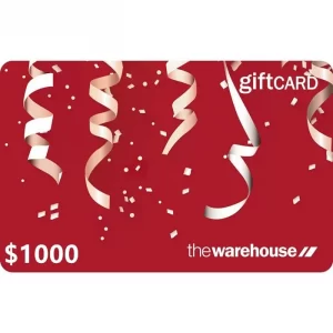 The Warehouse $1000 NZD Physical Gift Card (Express Delivery)