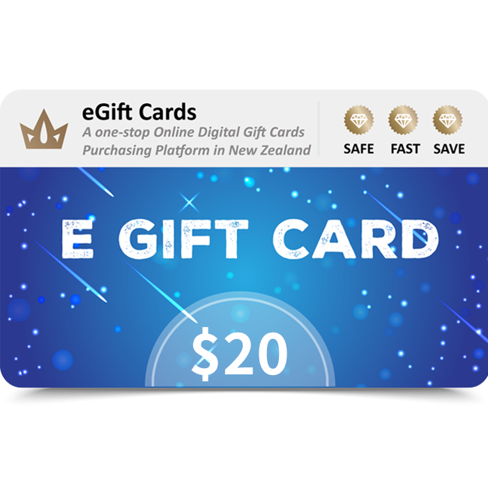 eGift Cards 20 NZD E Gift Card Email Delivery