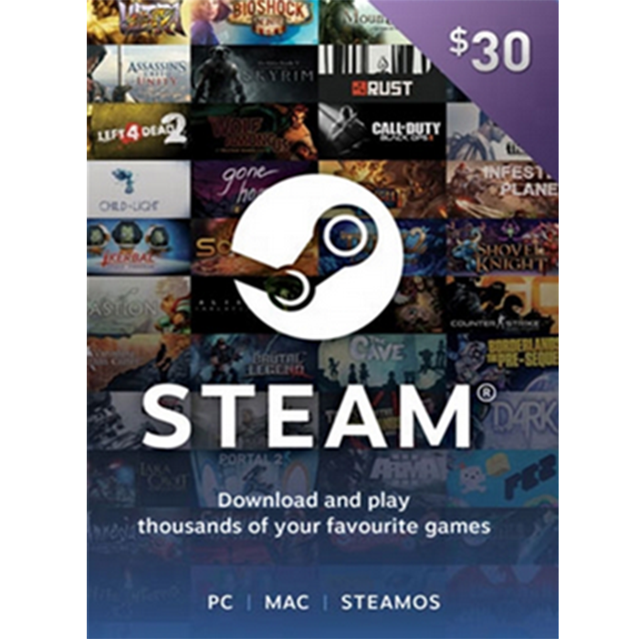 Steam Game 30 USD Digital Gift Card