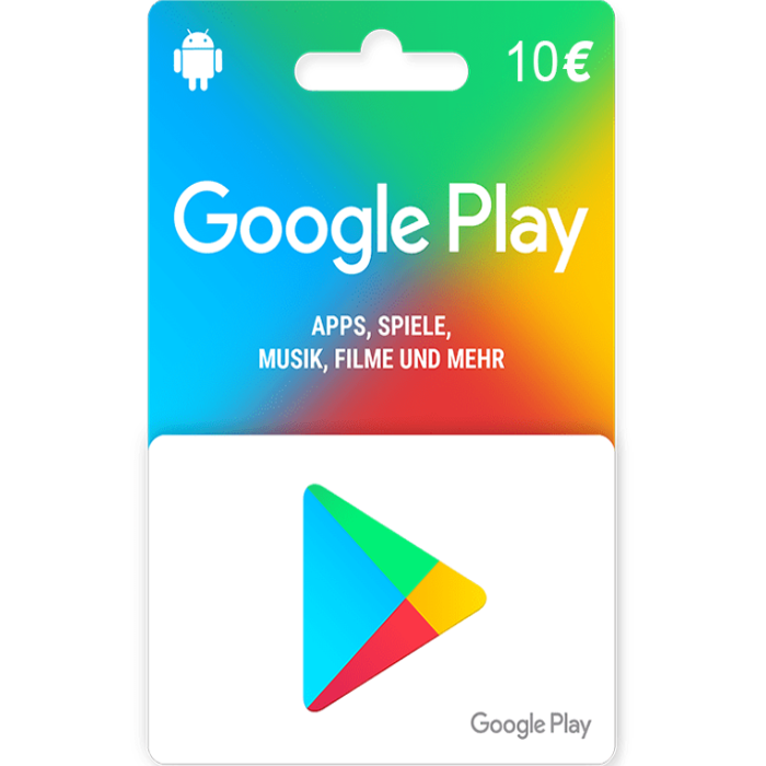 Google Play E10 EUR Digital Gift Cards