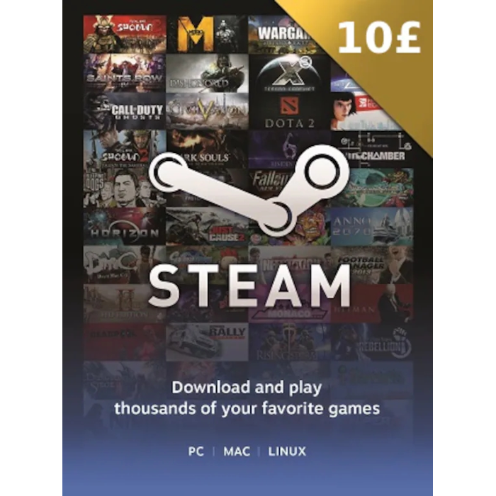 Steam Gift Cards 10 GBP United Kingdom Region