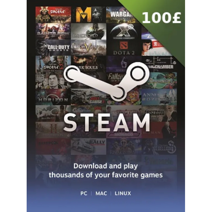 Steam Gift Cards 100 GBP United Kingdom Region