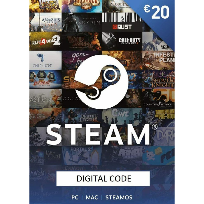 Steam Gift Cards 20 Euro European Union Region