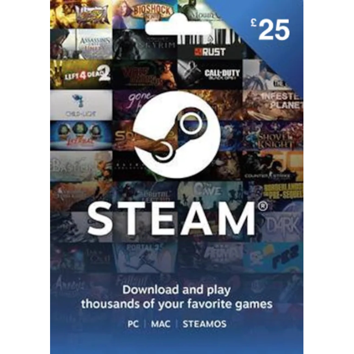 Steam Gift Cards 25 GBP United Kingdom Region