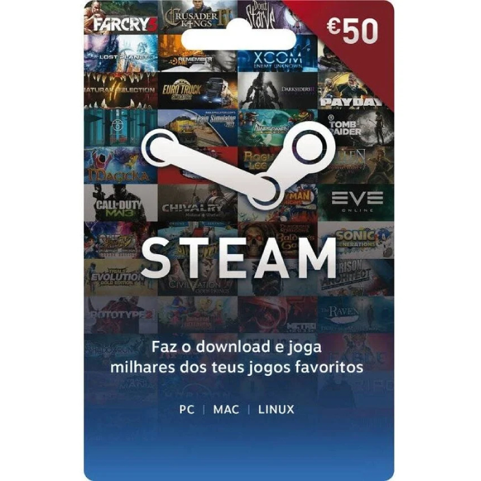 Steam Gift Cards 50 Euro European Union Region