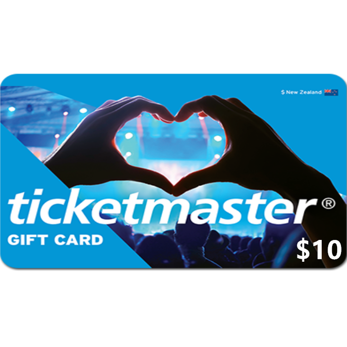 Ticketmaster Gift Card 10 NZD Digital Gift Cards Email Delivery