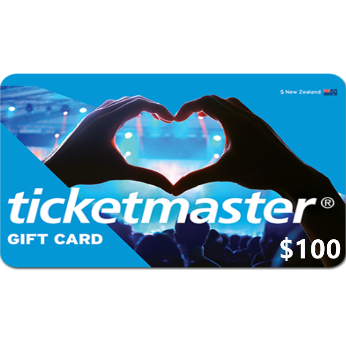 Ticketmaster Gift Card 100 NZD Digital Gift Cards Email Delivery