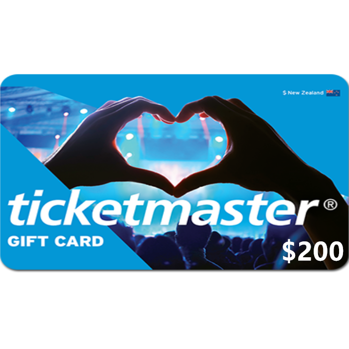 Ticketmaster Gift Card 200 NZD Digital Gift Cards Email Delivery