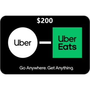 Uber $200 NZD Digital Gift Cards (Email Delivery)